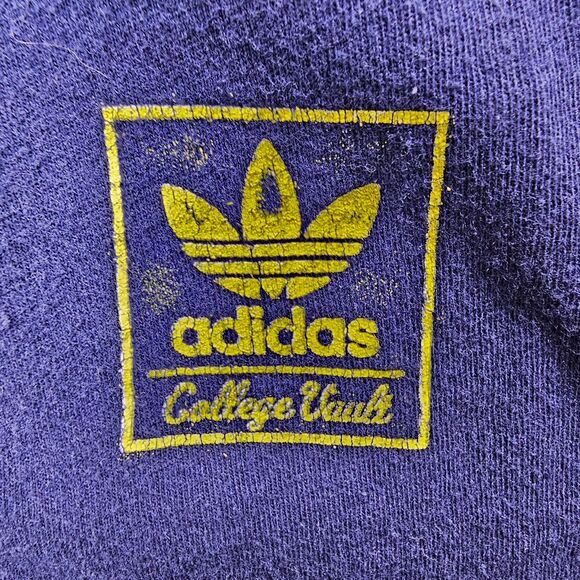 Adidas Retro Style Michigan University V-Neck Football T Blue Women's Size S - Picture 4 of 10